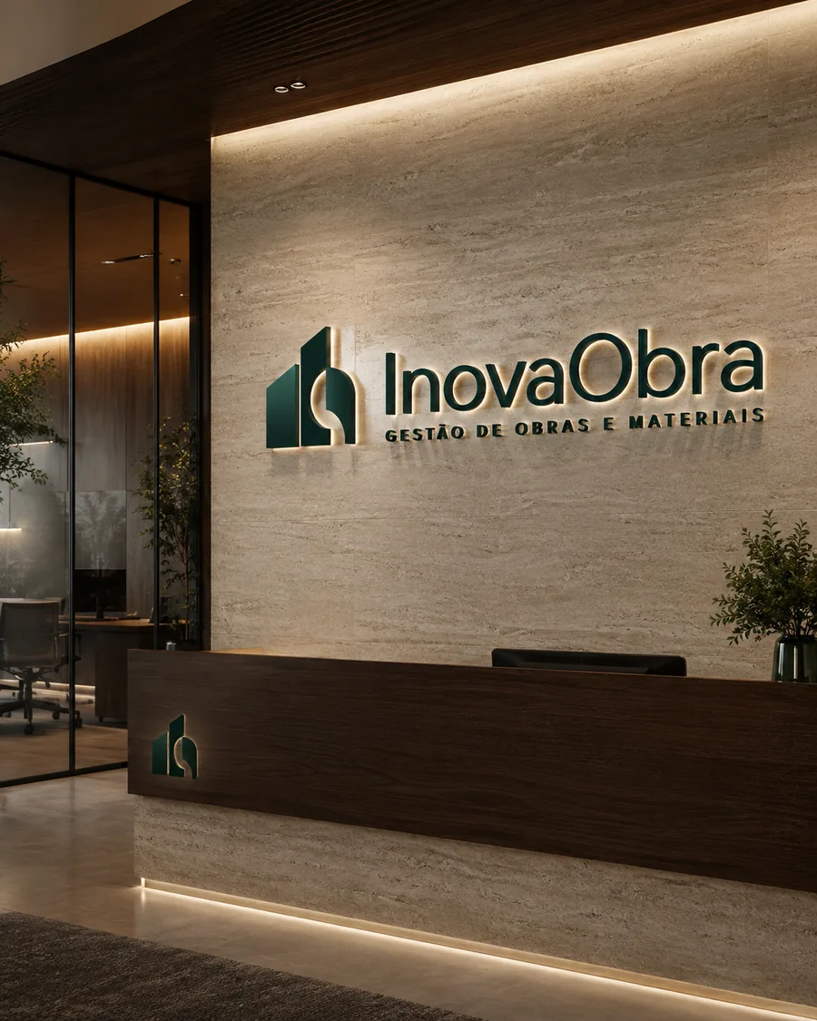 Identidade visual da plataforma de gestão de obras InovaObra